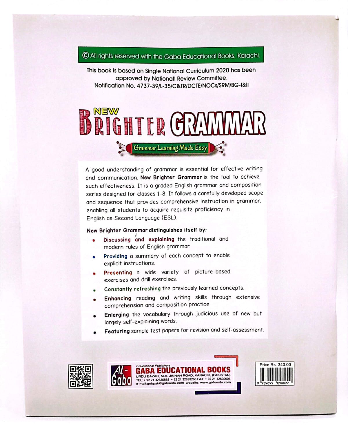 NEW BRIGHTER GRAMMAR BOOK-2 (APPROVED BY SNC)