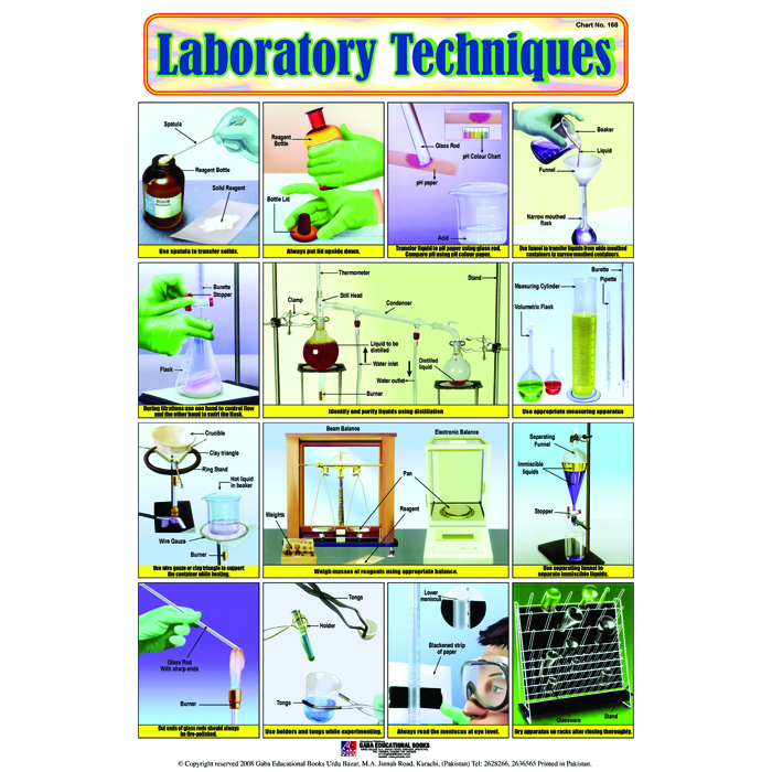 Chart No 168 (Laboratory Techniques) – Gaba Books